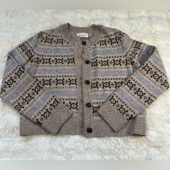 Marled Textured Knit Cardigan Sz Medium - Picture 4 of 9